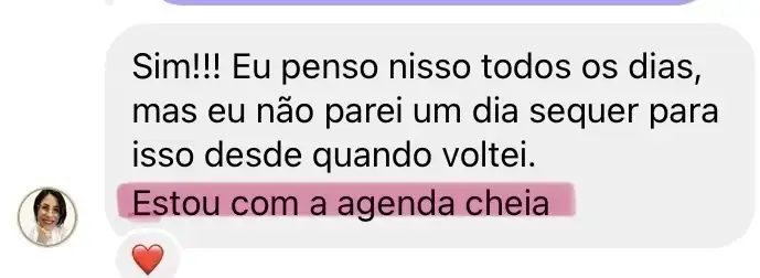 Depoimento agenda cheia