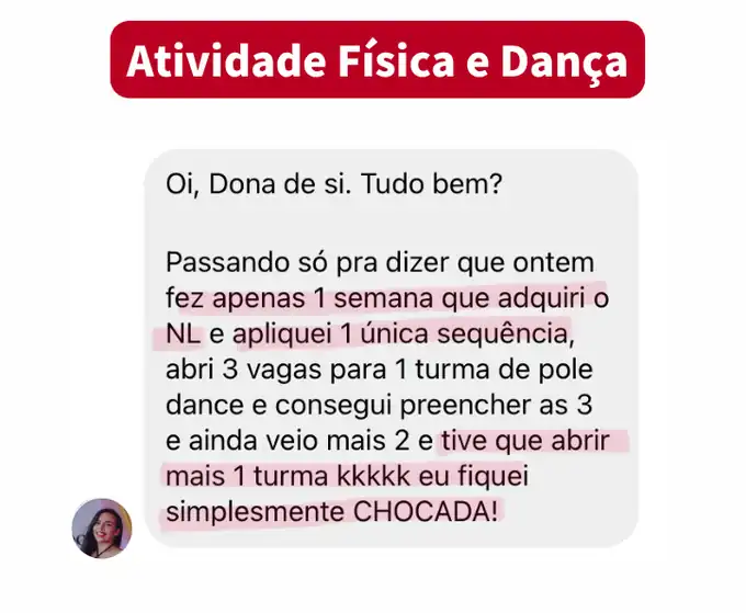Depoimento de atividade física