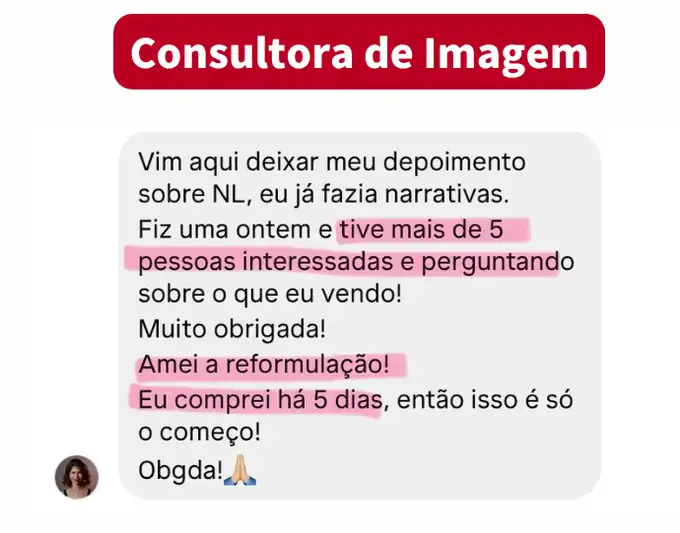 Depoimento de consultora de imagem