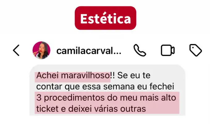 Depoimento de estética