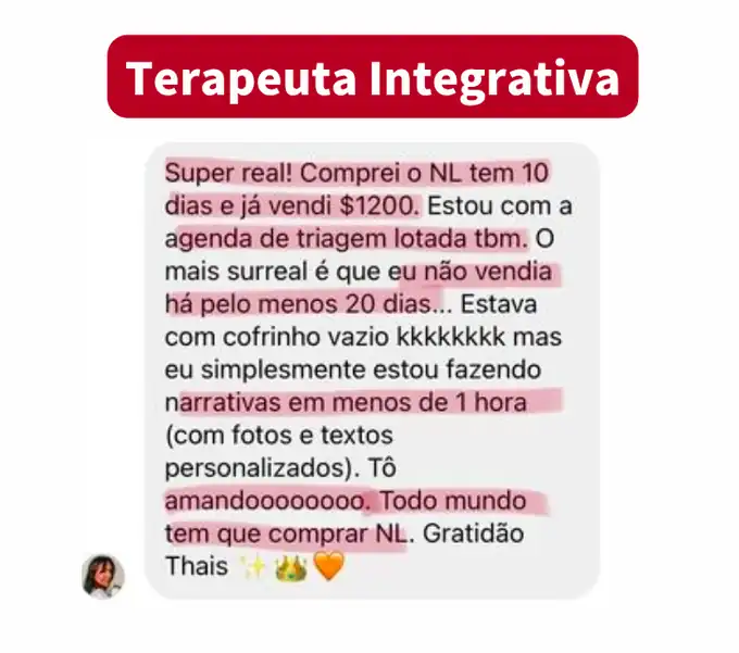 Depoimento de terapeuta integrativa
