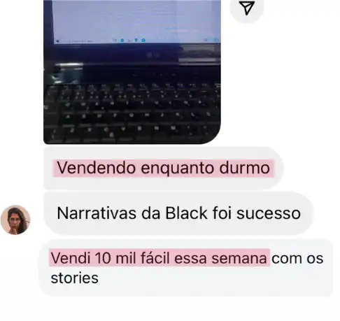 Aluna vendendo enquanto dorme
